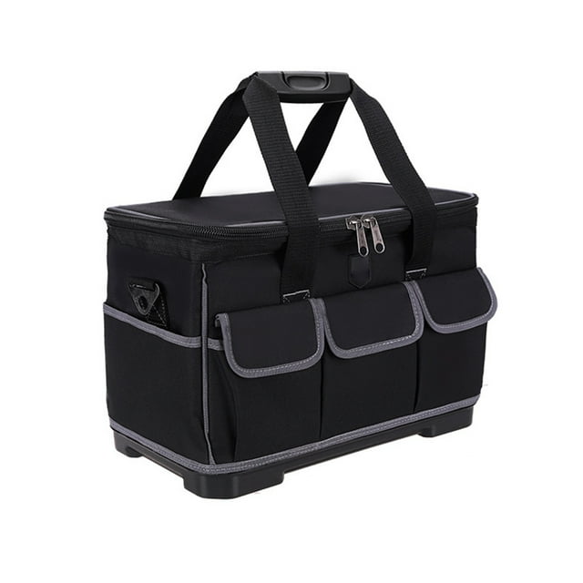 Youkk Sac à Outils Oxford Imperméable Boîte à Outils de Rangement pour Outils de Menuiserie avec Bandoulière Réglable Type Robuste 2 15 Pouces