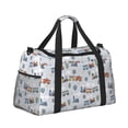 thumbnail image 2 of Disketp Trains And Cactuse Bolsa de Viaje Tipo Duffle, Bolso de Mano para Fin de Semana para Mujer, Bolsa de Gimnasio Ligera para Hombre, Esencial para Viajes, 2 of 7
