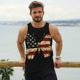 thumbnail image 6 of Logiee Patriotic USA Butterfly Art Print Men's Workout Tank Top,Quick Dry Workout Tank Top,Gym Muscle Tee,Fitness Bodybuilding Sleeveless T Shirt-3X-Large, 6 of 7