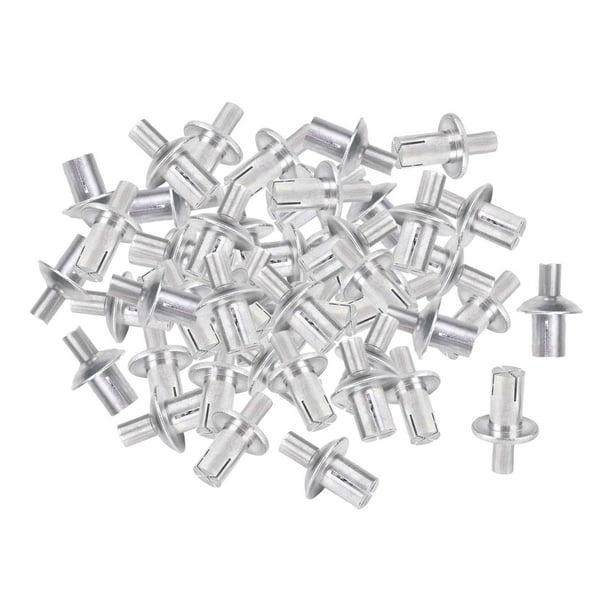 50 tornillos de expansión para grifos, clavos de fijación para gabinetes, remaches de martillo fáciles de instalar. 5x11mm