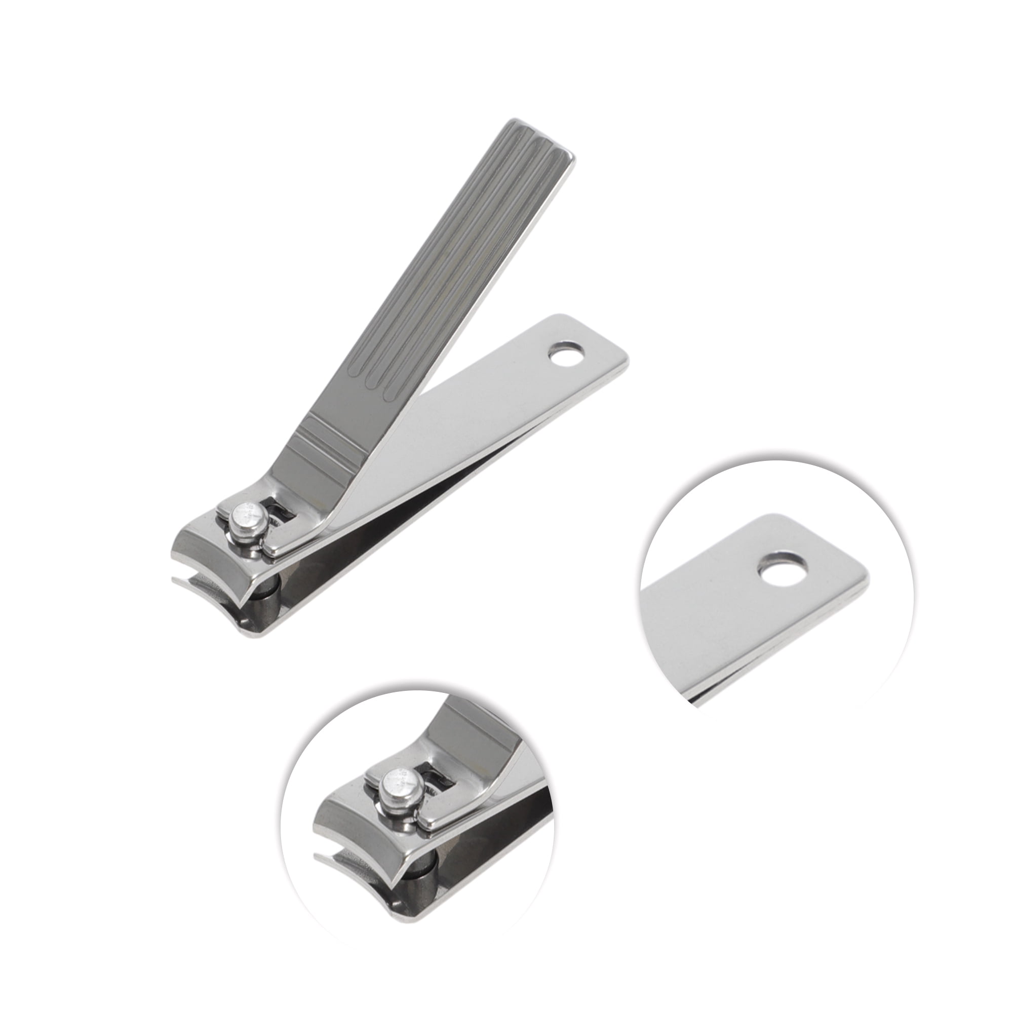 Unique Bargains Portable Nail Clippers Toenail Clippers 1 Pc Silver Tone 2.36"
