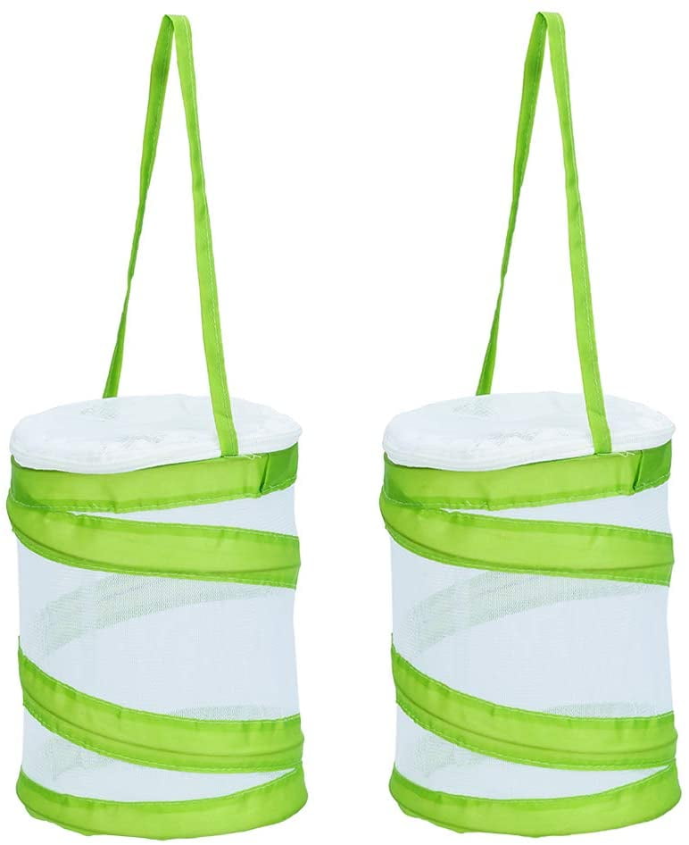 SOFT MESH 4 PK KIDS-COLLAPSIBLE MESH INSECT HOUSE-12"X7" TIE TOP LOOPS TO HANG 