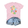 thumbnail image 4 of NAFUU Girl's T Shirts Casual Short Sleeve Tees With Number Print Loose Fit Round Neck Top Everyday Wear Cute Going Out Tops For Kids Sizes 10-11 Years, 4 of 4