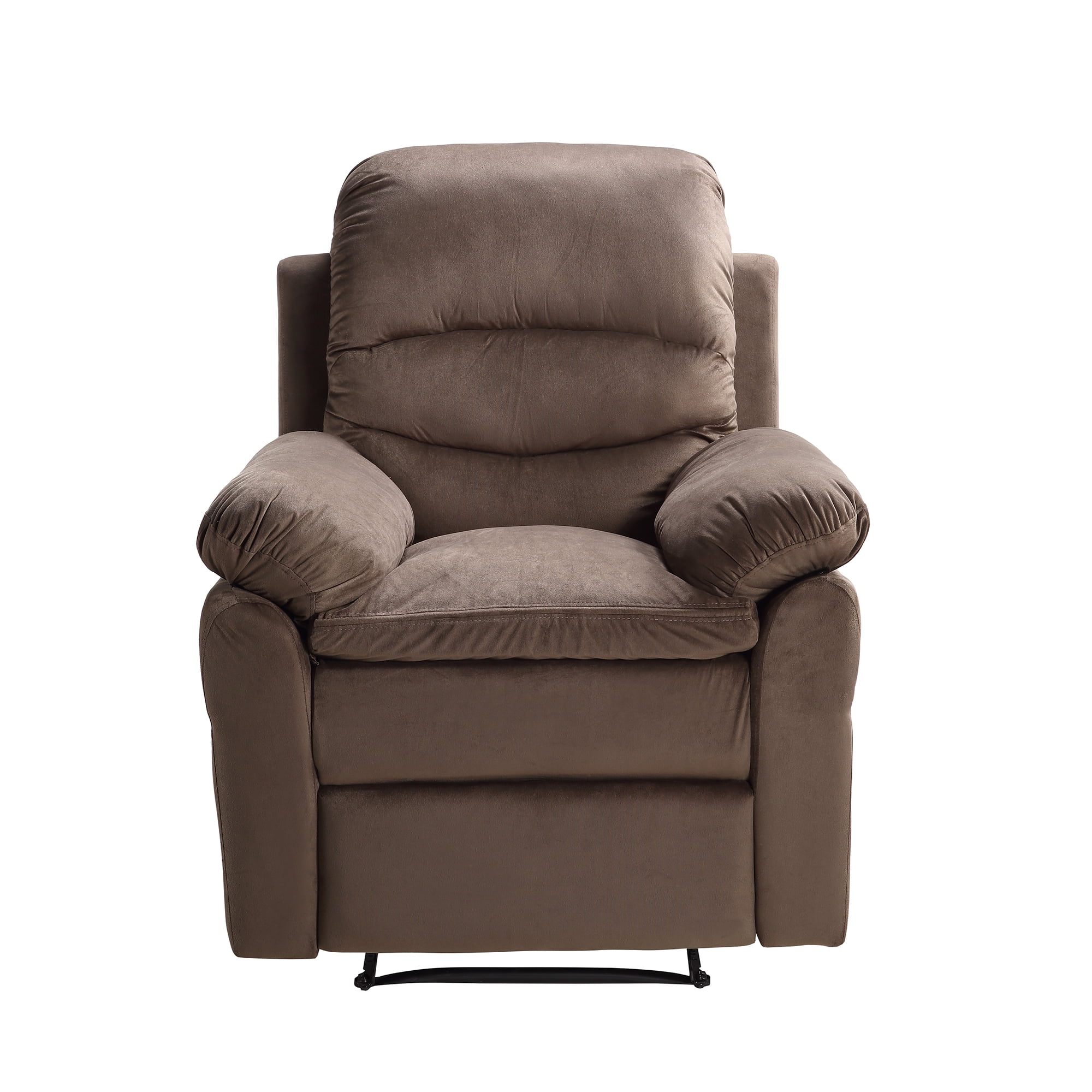 Kepooman Microfiber Manual Recliner Chair with Padded Seat for Bedroom Living Room, Brown Kepooman Microfiber Manual Recliner Chair with Padded Seat for Bedroom Living Room, Brown