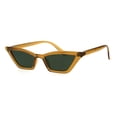 thumbnail image 2 of Womens Mod Plastic Narrow Cat Eye Sunglasses Brown Green, 2 of 4