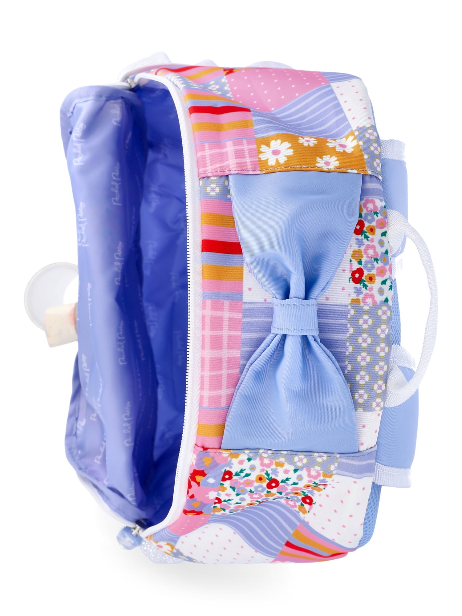 Packed Party Girls 17" Patchwork 4-Piece Backpack Set, Blue