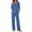 Grey Blue, variant on Fantaslook Women Pajamas Sets Long Sleeve V Neck Buttons Outfits and Casual Wide Leg Pants Lounge 2 Piece Sets withe Pockets
