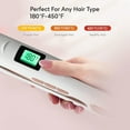 thumbnail image 6 of KIPOZI Nano Negative Ion Flat Iron, Anti-Static Hair Straightener with 1 inch Floating Titanium Plates, White, 6 of 8