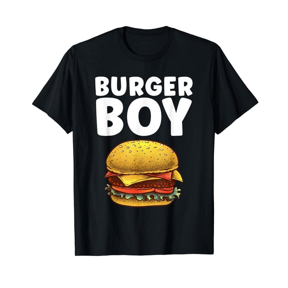 Funny Burger Art For Boys Men Hamburger Cheeseburger Lovers T-Shirt