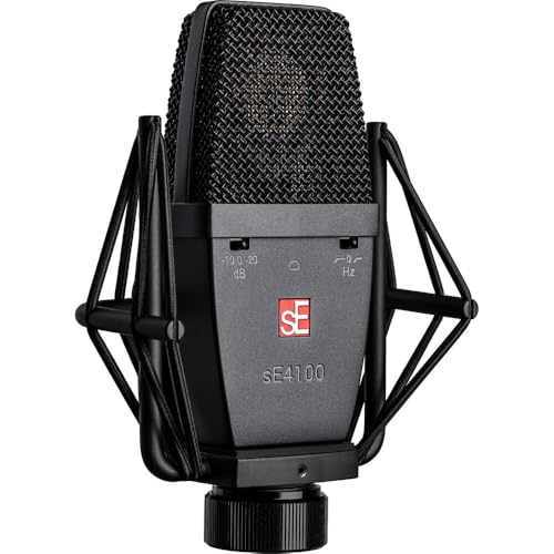 sE Electronics sE 4100 Large Diaphragm Cardioid Condenser Microphone w/Mount and Case Black