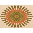 thumbnail image 1 of Ahgly Company Indoor Rectangle Patterned Cardboard Brown Gold Area Rugs, 3' x 5', 1 of 1
