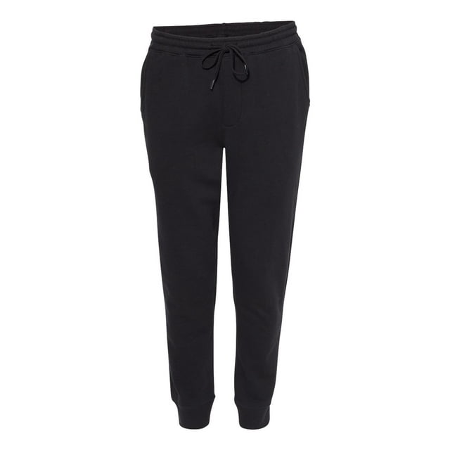 Independent Trading Co. Mens Midweight Fleece Pants, L, Black