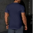 thumbnail image 6 of WQQZJJ T-shirt for Men, Solid Color Striped T-shirts V-Neck Slim Short Sleeve Blouse Summer Athletic Breathable Quick Drying Tops, 6 of 9