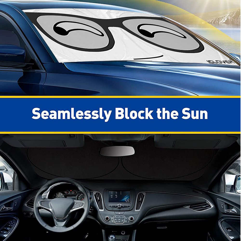 HOMEYA Car Windshield Sun Shade, 59" x 33.5", Universal photo 2