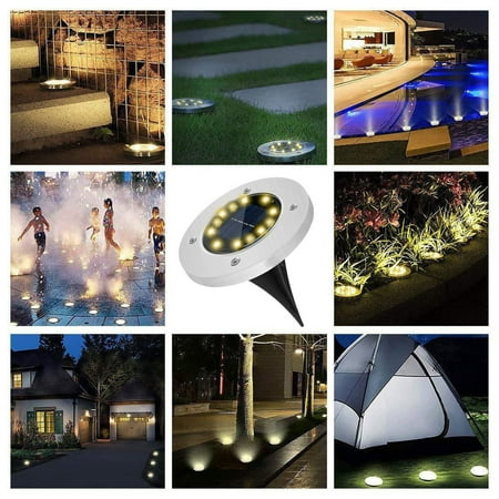 

Rdeuod Solar Outdoor Lights 16 Leds Solar Lights Outdoor With S-Ilver Frosted Solar Ground Lights