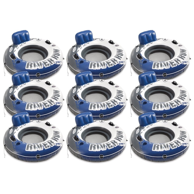Intex Radeau de Rivière pour 1 Personne, Tube Flottant Gonflable pour Lac/piscine/océan (Lot de 9)