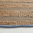 thumbnail image 3 of SAFAVIEH Natural Fiber Beulah Striped Area Rug, Light Blue/Natural, 7' x 7' Round, 3 of 11
