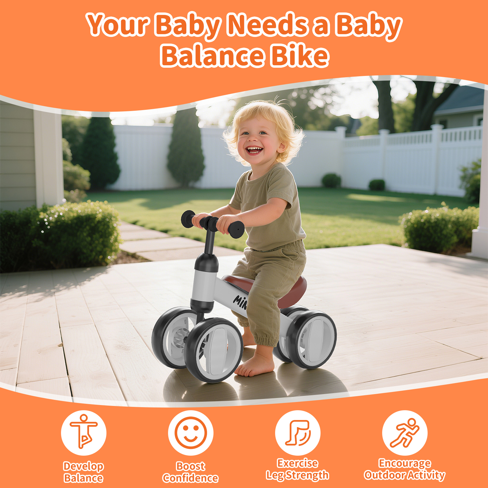 Simate Baby Balance Bike for Toddlers photo 5