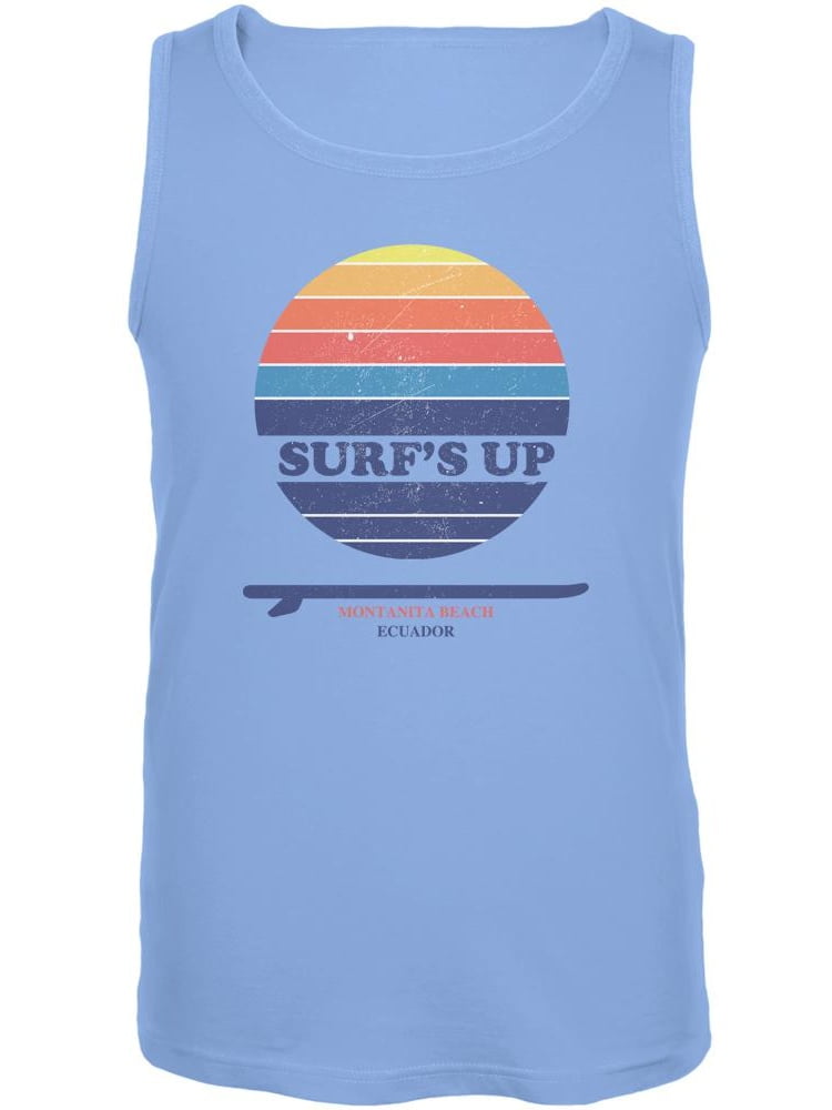 Old Glory Surf's Up Montanita Beach Ecuador Mens Tank Top