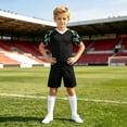 thumbnail image 5 of LPKRT Boys 2 Piece Matching Clothing Set Short Sleeve And Shorts Two Piece Sports Training Breathable Lightweight Outfits Sets Black 3XL, 5 of 8