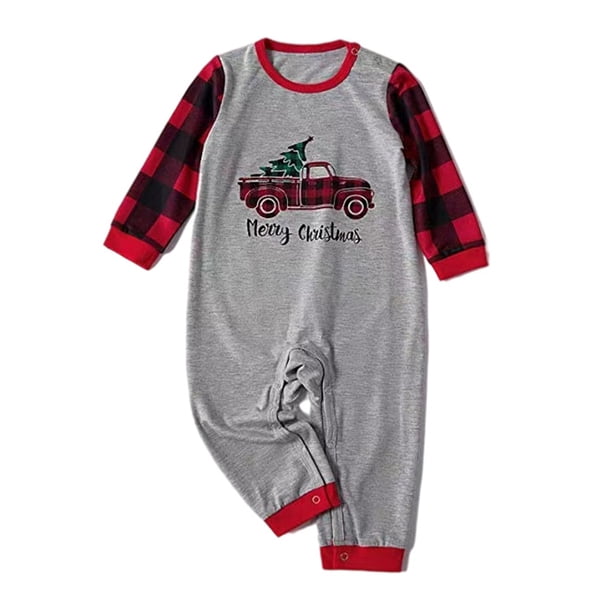 Pelele navideño Jumpingount con Estampado de coche para niños y niñas Pijama mameluco-12