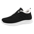 thumbnail image 2 of DLONGLI Women's Diabetic Orthopedic Arch Support Wide Width Winter Walking Shoes Fleece Lined Lace Up Breathable Knit Warm Cushioned Non-Slip Casual Shoes for Cold Weather, 2 of 7