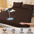 thumbnail image 1 of Waterproof Queen Size Mattress Protector, Non-Slip Fitted Sheet with Full Coverage, Ultra Soft Breathable Fabric for Comfortable Sleep, Machine Washable, 1 of 8