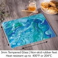 thumbnail image 3 of CounterArt Ocean Vibe 3mm Tempered Glass Cutting Board 15" by 12", 3 of 8