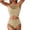 Khaki, variant on Women Hollow Out Bikini Sleeveless Adjustable Strappy Bathing Suit Plain Belly Control 2 Pieces Swimwear