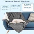 thumbnail image 6 of PETMAKER Dog Blanket - 80x100in Sherpa Blanket for Bed, Couch or Car (Gray), 6 of 11