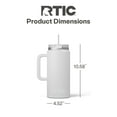 thumbnail image 3 of RTIC 64 oz Ceramic Lined Insulated Road Trip Tumbler, Leak-Resistant Lid, Cool Grey, 3 of 7