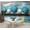 Blue, variant on Peel and Stick Wallpaper Wall Murals Thai Forest Waterfall Purple Trees Landscape 69"H x 96"W Removable Wall Paper Self-Adhesive Wall Decor for Bedroom Living Room Nursery