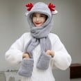 thumbnail image 5 of Comfortable Winter Set Stretchy Knit Hat Scarf Gloves Unisex Design for Head and Hand Sizes Scarf a Hat Gloves, 5 of 5