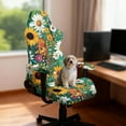 thumbnail image 3 of Xixirimido Office Computer Game Chair Covers Stretchy Polyester Armchair Slipcovers for Reclining Racing Gaming Chair with Armrest Covers, Vibrant Daisy Flower, 3 of 8
