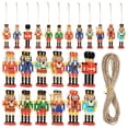 thumbnail image 3 of 36 adornos de cascanueces para árbol de Navidad, figuras de cascanueces colgantes, decoraciones navideñas de madera., 3 of 7