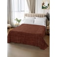thumbnail image 2 of Dark Brown Flat Sheets Only Queen Size, Soft Breathable Bed Top Sheets for Mattress, Vintage Country Monochrome Chocolate Color Luxury Bedding Flat Sheets for Home Hotel Bedroom Bed Protection, 2 of 9