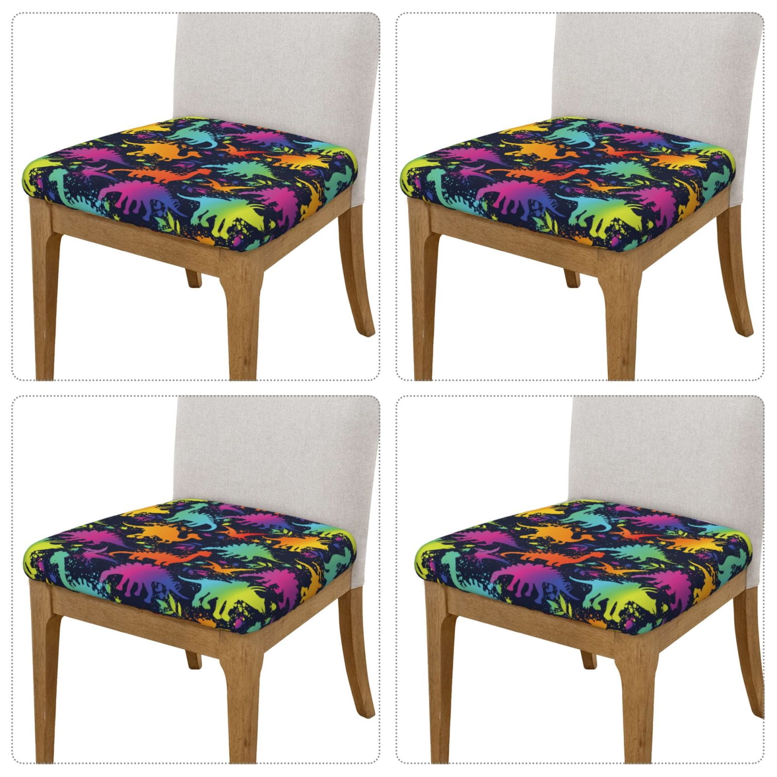 Vsdgher Hibiscus Rose Couch Cushion Covers, Non-Slip Sofa Seat Cushion Slipcovers, Soft Couch Covers（Don't include seat cushion）Four Pieces