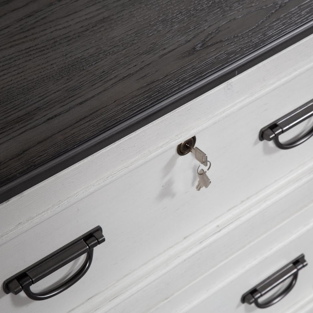 Allyson Park White Bunching Lateral File Cabinet