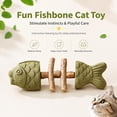 Catnip and Silvervine Chew, Creative Fish Bone Toy for Kitten Teething ...