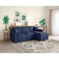thumbnail image 1 of Sala Modular Reversible Makora Bennet con Memory Foam Azul Lino y Respaldo Ajustable, 1 of 8