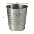thumbnail image 7 of happimess Riley Modern Classic Hammered Steel Accent 2 Gal Waste Bin, Polished Steel (Set of 2), HPM1111E-SET2, 7 of 7