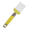 thumbnail image 1 of Kearding Asistente de rebanadas de alimentos a prueba de herrumbre, soporte de cebolla impermeable ligero de acero inoxidable, rebanador de carne vegetal Cocina y Comedor Amarillo Kearding HA040525-02, 1 of 5