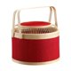thumbnail image 1 of Cesta tejida de bambú, cesta para almacenar alimentos, contenedor de alimentos, cesta multiusos para compras. 26cmx19cm, 1 of 9