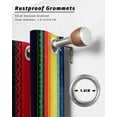 thumbnail image 6 of nqOlkjepod Outdoor Curtains for Patio Waterproof, Rainbow Striped Outdoor Privacy Panels Grommet, Modern Colorful Boho Ethnic Chic Lines Blackout Outside Curtains for Porch/Cabana 54"x84", 1 Panel, 6 of 8