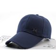thumbnail image 2 of Gorra de béisbol ZHAOCHENG unisex ajustable de lona color sólido azul, 2 of 3