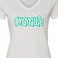 thumbnail image 4 of Inktastic Aqua Nana Life Women's V-Neck T-Shirt, 4 of 5