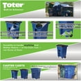 thumbnail image 3 of Toter 96 Gal. Blue Trash Can with Casters and Lid, 3 of 9