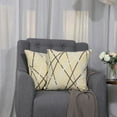 thumbnail image 2 of PiccoCasa 2 Pack Polyester Cushion Covers Stylish Simplicity Sofa Throw Pillowcases, 17"x17" Beige, 2 of 7