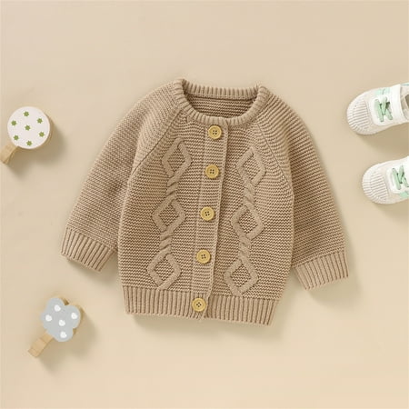 

Sweater For Child Baby Girl Boy Knit Cardigan Warm Pullover Tops Toddler Solid Outerwear Jacket Outfit Clothes Coat
