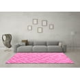 thumbnail image 3 of Ahgly Company Indoor Round Abstract Pink Modern Area Rugs, 8' Round, 3 of 4